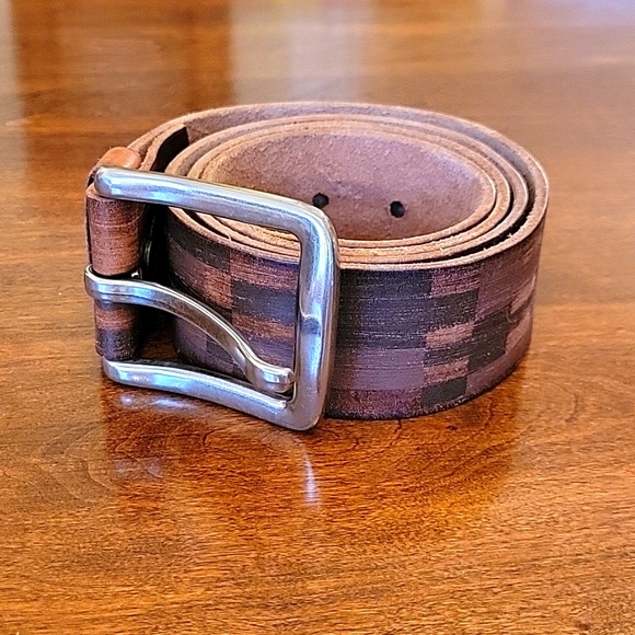 Vtg Bill Adler Leather Belt - Picture 1 of 6